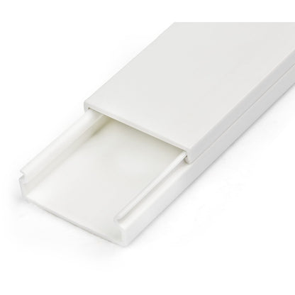 Alternate-Image2 Image for StarTech Cable Management Raceway w/Adhesive Tape and Cover 1-1/4"(32mm)W x 3/8"(11mm)H, 3ft(1m) length, Network Cord Hider, UL Listed