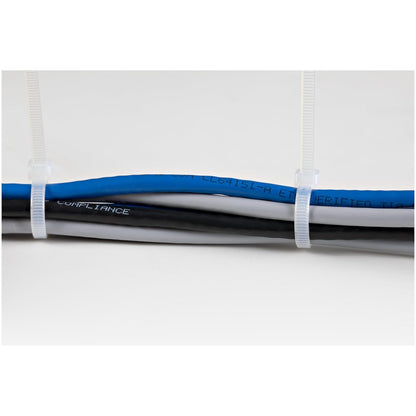 Alternate-Image3 Image for StarTech 10"(25cm) Cable Ties, 2-5/8"(68mm) Dia, 50lb(22kg) Tensile Strength, White Nylon Self Locking Ties, UL Listed, 1000 Pack, TAA