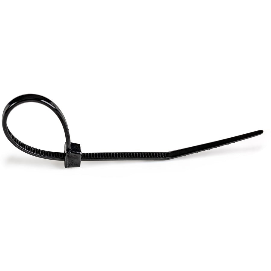 Alternate-Image1 Image for StarTech.com 6"(15cm) Cable Ties, 1-3/8"(39mm) Dia, 40lb(18kg) Tensile Strength, Nylon Self Locking Zip Ties, UL Listed, 100 Pack, Black