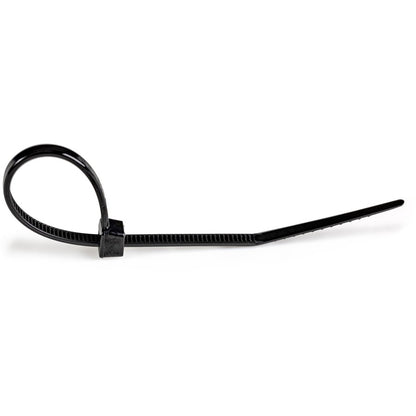 Alternate-Image1 Image for StarTech.com 6"(15cm) Cable Ties, 1-3/8"(39mm) Dia, 40lb(18kg) Tensile Strength, Nylon Self Locking Zip Ties, UL Listed, 100 Pack, Black