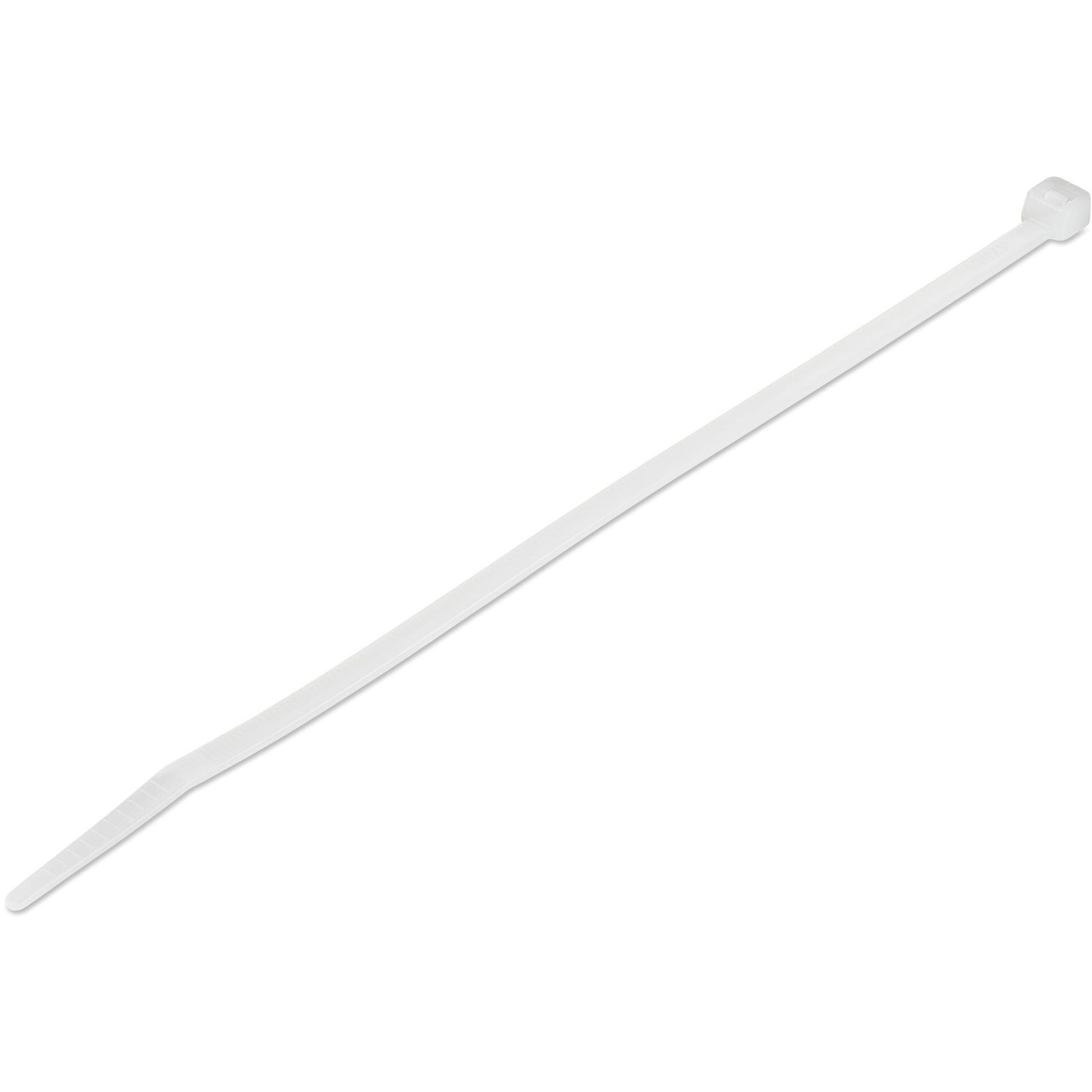 Main Image for StarTech.com 8"(20cm) Cable Ties, 2-1/8"(55mm) Dia, 50lb(22kg) Tensile Strength, Nylon Self Locking Zip Ties, UL Listed, 100 Pack, White