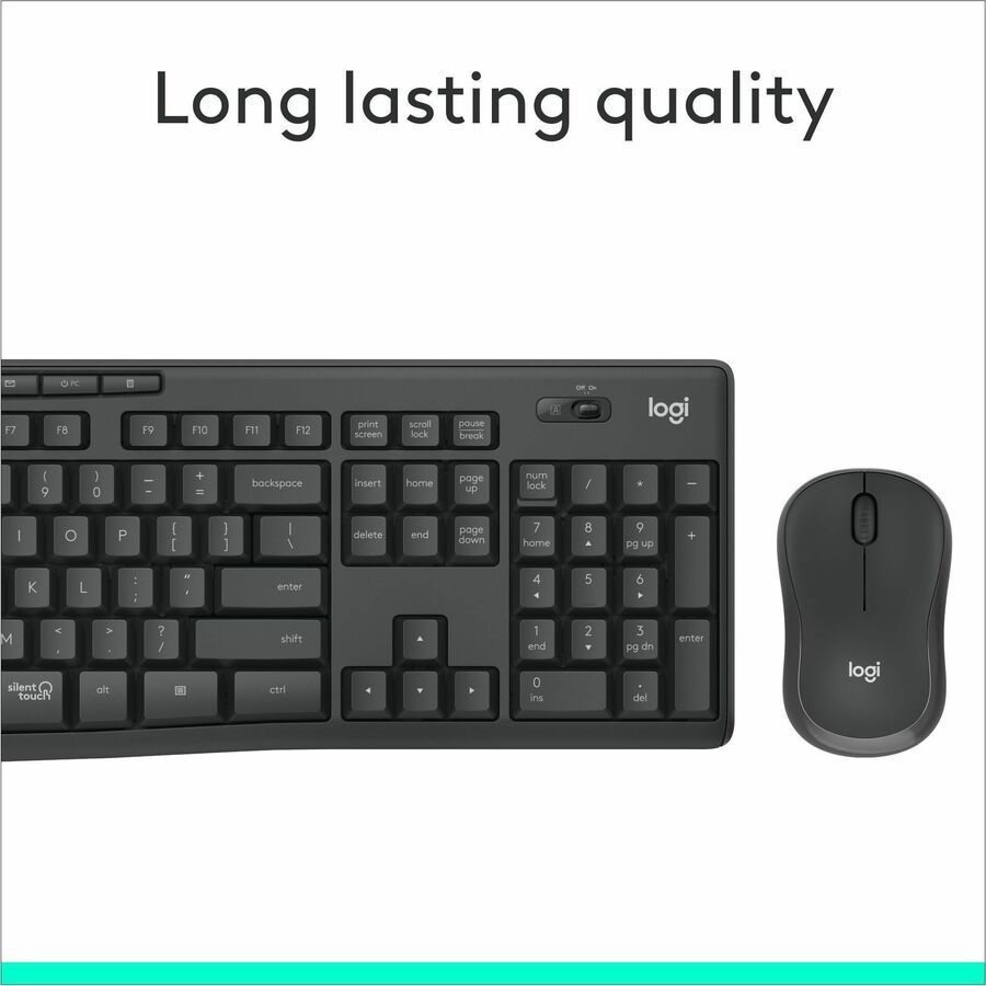Alternate-Image5 Image for Logitech MK295 Wireless Mouse & Keyboard Combo with SilentTouch Technology, Graphite