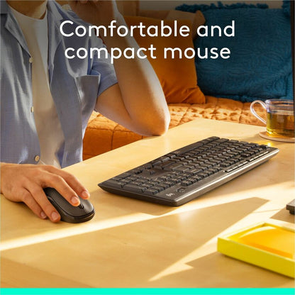 Alternate-Image3 Image for Logitech MK295 Wireless Mouse & Keyboard Combo with SilentTouch Technology, Graphite