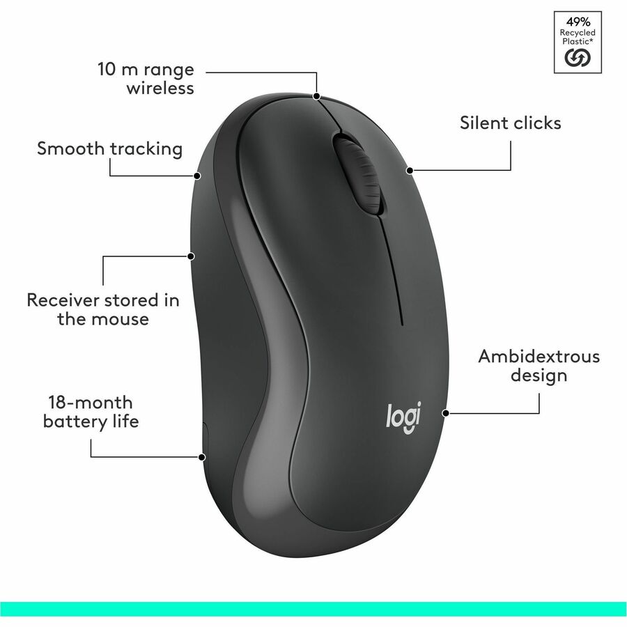 Alternate-Image8 Image for Logitech MK295 Wireless Mouse & Keyboard Combo with SilentTouch Technology, Graphite