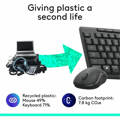 Alternate-Image4 Image for Logitech MK295 Wireless Mouse & Keyboard Combo with SilentTouch Technology, Graphite