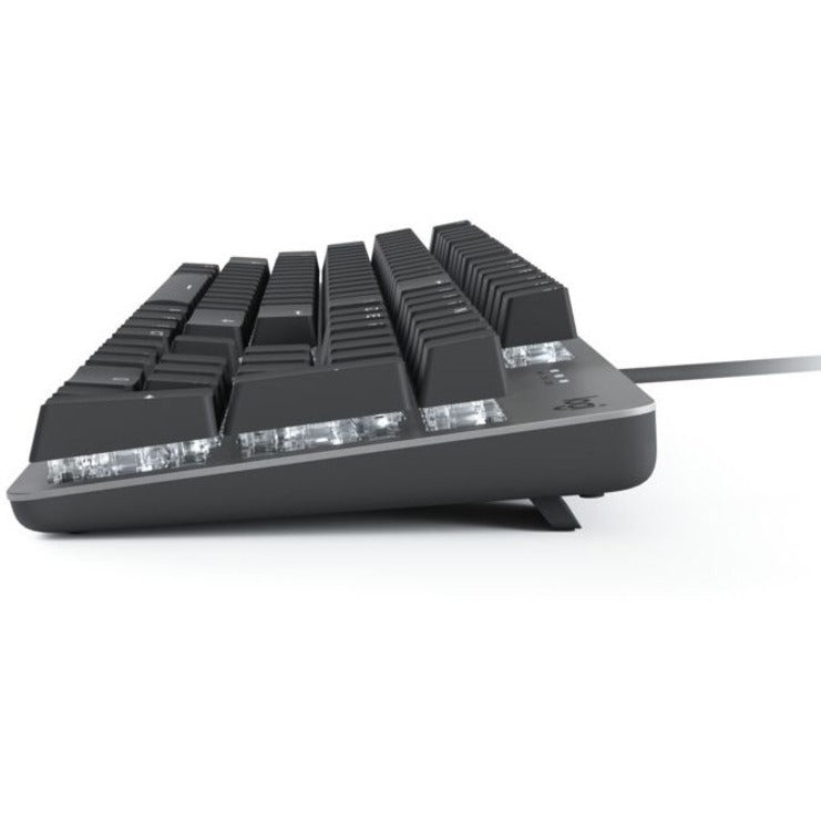 Left Image for Logitech K845 Mechanical Illuminated Corded Aluminum Keyboard (TTC Blue) - Brown Box