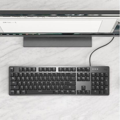 Alternate-Image3 Image for Logitech K845 Mechanical Illuminated Corded Aluminum Keyboard (TTC Brown) - Brown Box