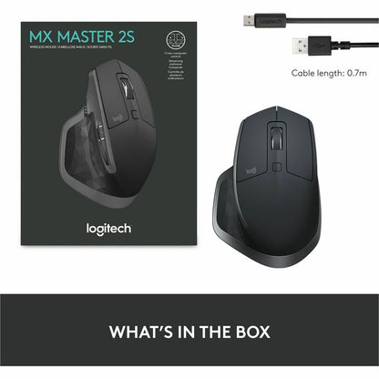 Alternate-Image9 Image for Logitech MX Master 2S Bluetooth Edition Wireless Mouse, Multi-Surface, Hyper-Fast Scrolling, Ergonomic, Graphite