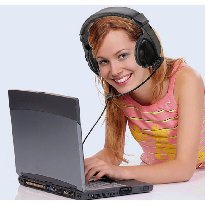 Life-Style Image for Adesso Xtream H5U - USB Stereo Headset with Microphone - Noise Cancelling - Wired- Lightweight