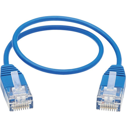 Alternate-Image1 Image for Eaton Tripp Lite Series Cat6 Gigabit Molded Ultra-Slim UTP Ethernet Cable (RJ45 M/M), Blue, 1 ft. (0.31 m)