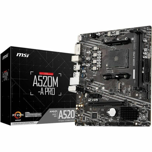 Main Image for MSI A520M-A PRO Desktop Motherboard - AMD A520 Chipset - Socket AM4 - Micro ATX