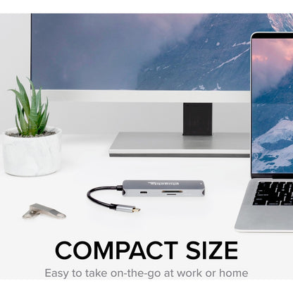 Alternate-Image6 Image for Plugable USB C Hub Multiport Adapter, 7-in-1 Hub Compatible with MacBook Pro, Windows, Chromebook, Dell XPS, Thunderbolt 3 and More