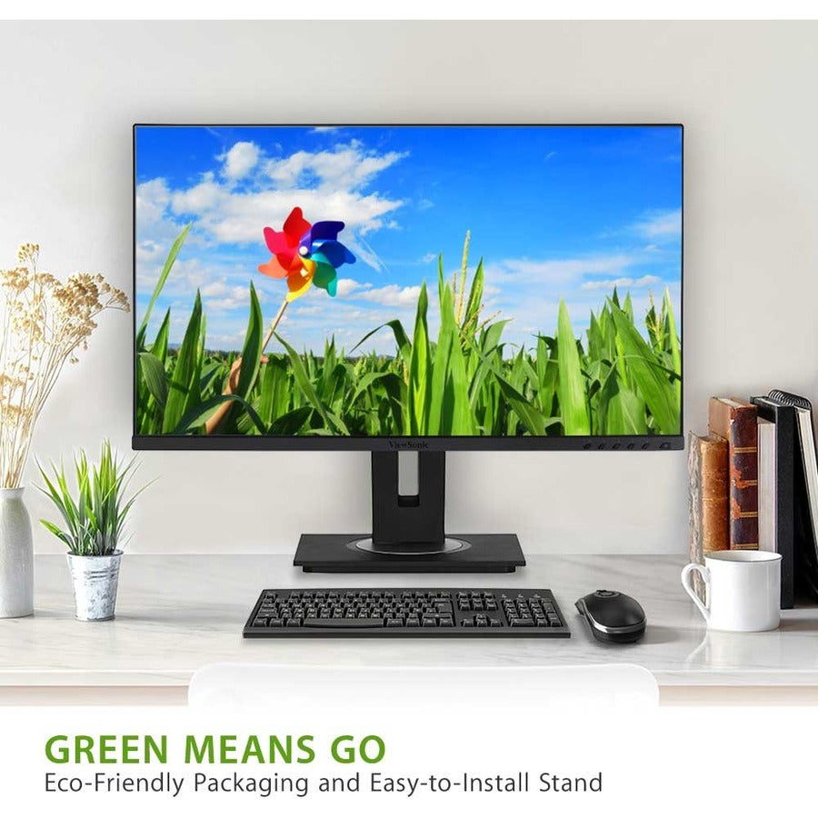 Alternate-Image3 Image for ViewSonic VG2756-4K 27 Inch IPS 4K Docking Monitor with Integrated USB C 3.2, RJ45, HDMI, Display Port and 40 Degree Tilt Ergonomics for Home and Office