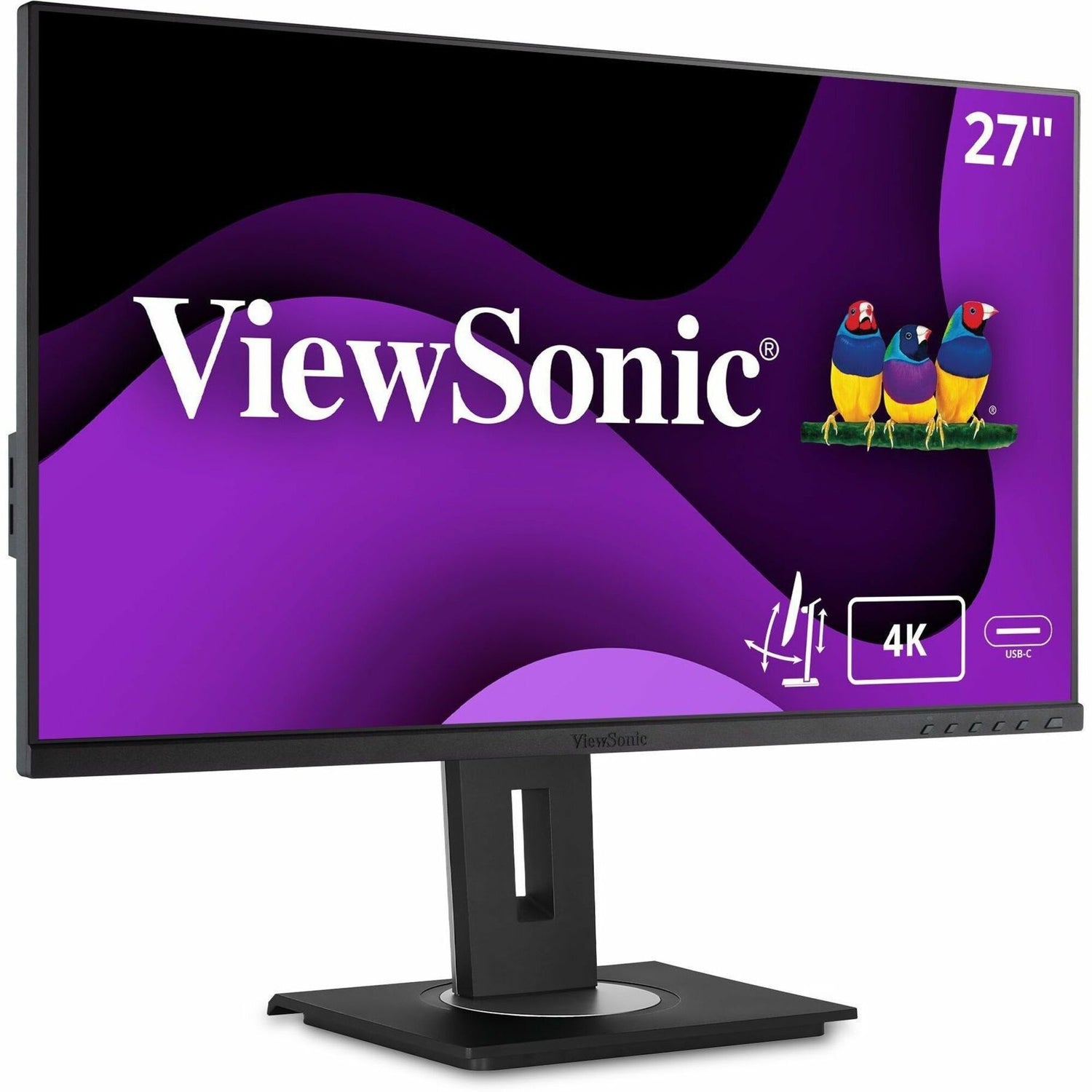 Main Image for ViewSonic VG2756-4K 27 Inch IPS 4K Docking Monitor with Integrated USB C 3.2, RJ45, HDMI, Display Port and 40 Degree Tilt Ergonomics for Home and Office