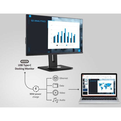Alternate-Image6 Image for ViewSonic VG2756-4K 27 Inch IPS 4K Docking Monitor with Integrated USB C 3.2, RJ45, HDMI, Display Port and 40 Degree Tilt Ergonomics for Home and Office