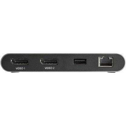 Alternate-Image3 Image for StarTech.com Thunderbolt 3 Mini Dock - Portable Dual Monitor TB3 Docking Station DisplayPort 4K 60Hz - 1x USB-A, GbE - 28cm (11") Cable
