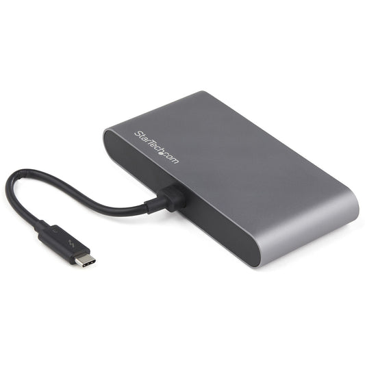 Main Image for StarTech.com Thunderbolt 3 Mini Dock - Portable Dual Monitor TB3 Docking Station DisplayPort 4K 60Hz - 1x USB-A, GbE - 28cm (11") Cable