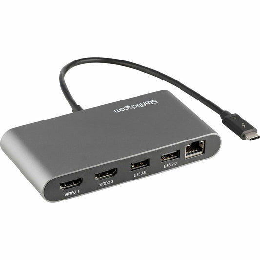 Main Image for StarTech.com Thunderbolt 3 Mini Dock - Portable Dual Monitor TB3 Laptop Docking Station HDMI 4K 60Hz - 2x USB-A & GbE - 28cm (11") cable