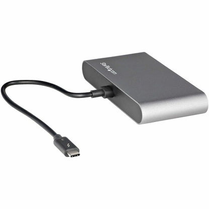 Alternate-Image2 Image for StarTech.com Thunderbolt 3 Mini Dock - Portable Dual Monitor TB3 Laptop Docking Station HDMI 4K 60Hz - 2x USB-A & GbE - 28cm (11") cable