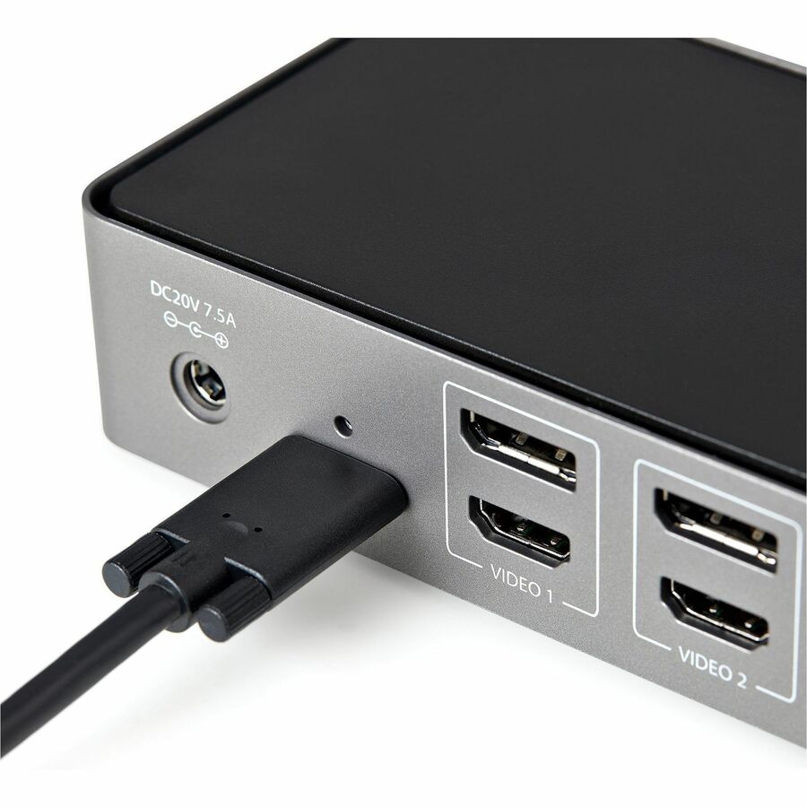 Alternate-Image5 Image for StarTech.com USB-C & USB-A Dock, Hybrid Triple Monitor Laptop Docking Station DisplayPort & HDMI 4K 60Hz/85W PD/6x USB/GbE, TAA