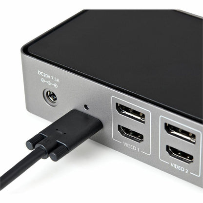Alternate-Image5 Image for StarTech.com USB-C & USB-A Dock, Hybrid Triple Monitor Laptop Docking Station DisplayPort & HDMI 4K 60Hz/85W PD/6x USB/GbE, TAA