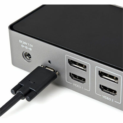 Alternate-Image6 Image for StarTech.com USB-C & USB-A Dock, Hybrid Triple Monitor Laptop Docking Station DisplayPort & HDMI 4K 60Hz/85W PD/6x USB/GbE, TAA