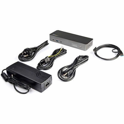 Alternate-Image9 Image for StarTech.com USB-C & USB-A Dock, Hybrid Triple Monitor Laptop Docking Station DisplayPort & HDMI 4K 60Hz/85W PD/6x USB/GbE, TAA