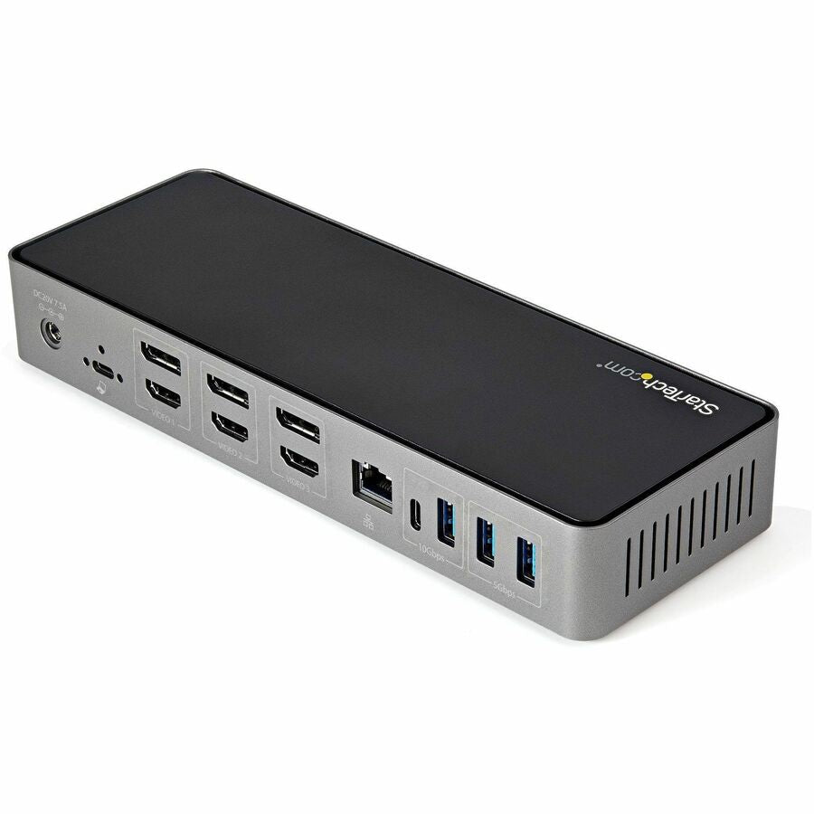 Alternate-Image2 Image for StarTech.com USB-C & USB-A Dock, Hybrid Triple Monitor Laptop Docking Station DisplayPort & HDMI 4K 60Hz/85W PD/6x USB/GbE, TAA