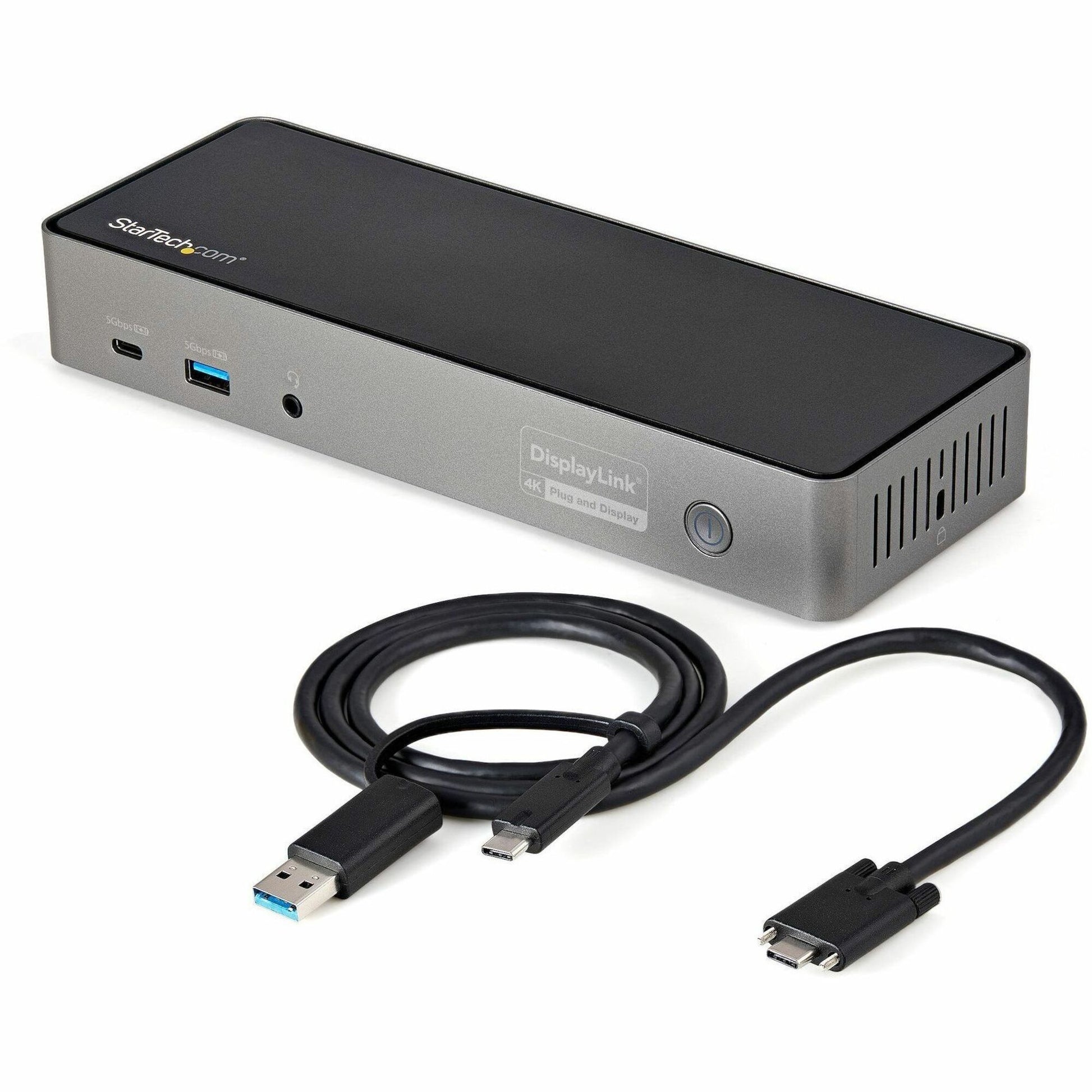 Main Image for StarTech.com USB-C & USB-A Dock, Hybrid Triple Monitor Laptop Docking Station DisplayPort & HDMI 4K 60Hz/85W PD/6x USB/GbE, TAA