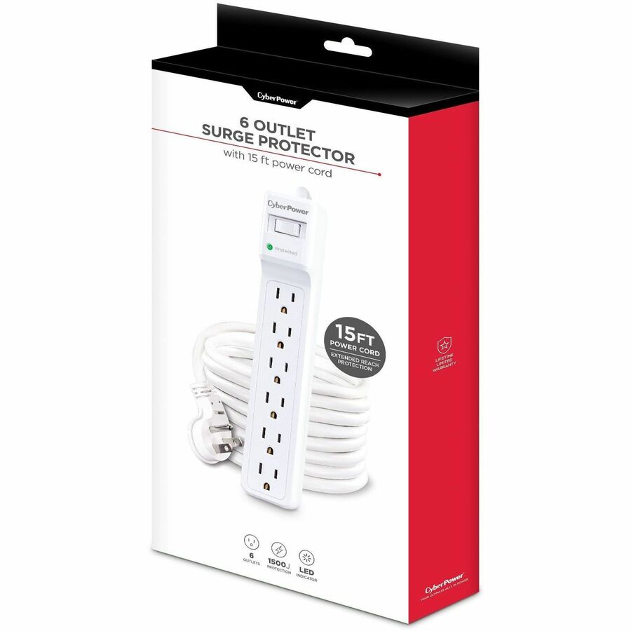 Alternate-Image7 Image for CyberPower B615 Essential 6 - Outlet Surge with 1500 J