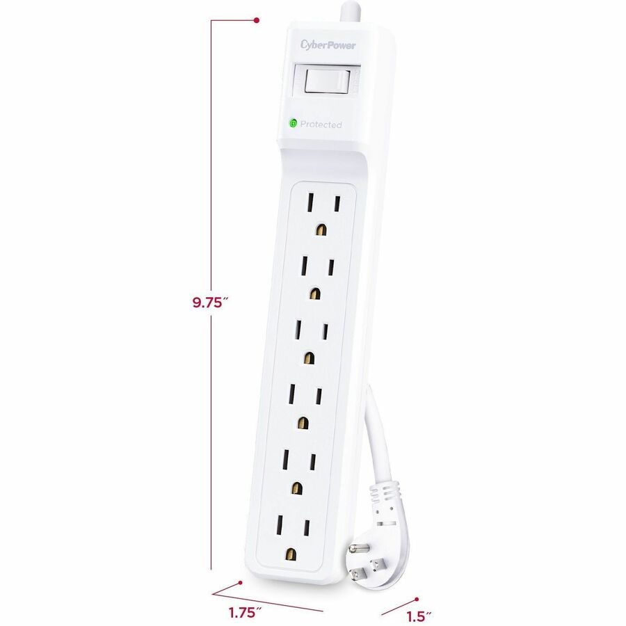 Alternate-Image3 Image for CyberPower B615 Essential 6 - Outlet Surge with 1500 J