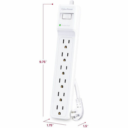 Alternate-Image3 Image for CyberPower B615 Essential 6 - Outlet Surge with 1500 J