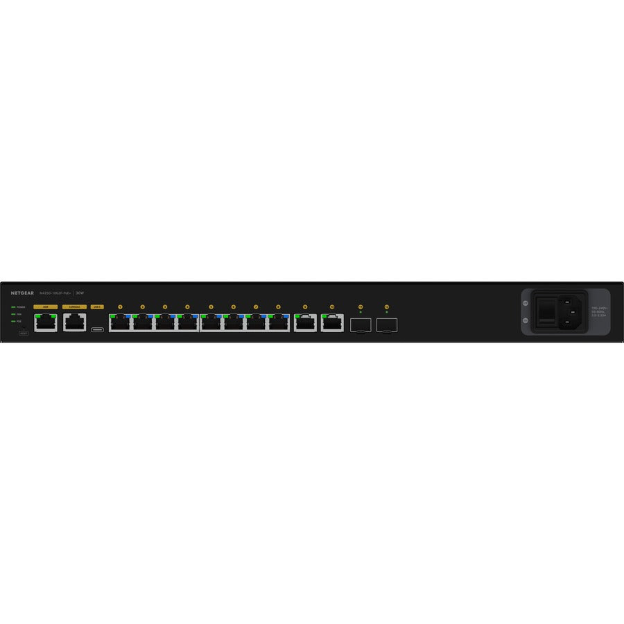 Alternate-Image2 Image for Netgear AV Line M4250-10G2F-PoE+ 8x1G PoE+ 125W 2x1G and 2xSFP Managed Switch (GSM4212P)