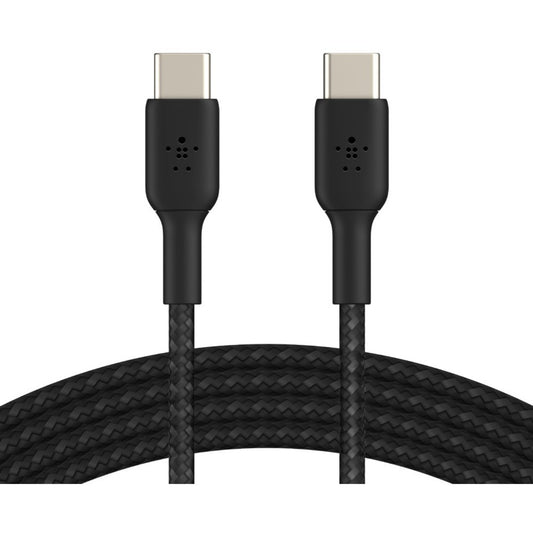 Main Image for Belkin 60W USB-C to USB-C Cable - 480 Mbps - Nylon, Braided - M/M - 2m/6.6ft - Black