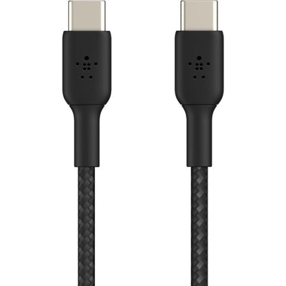 Alternate-Image2 Image for Belkin 60W USB-C to USB-C Cable - 480 Mbps - Nylon, Braided - M/M - 2m/6.6ft - Black