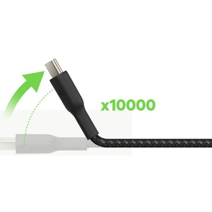 Alternate-Image5 Image for Belkin 60W USB-C to USB-C Cable - 480 Mbps - Nylon, Braided - M/M - 2m/6.6ft - Black