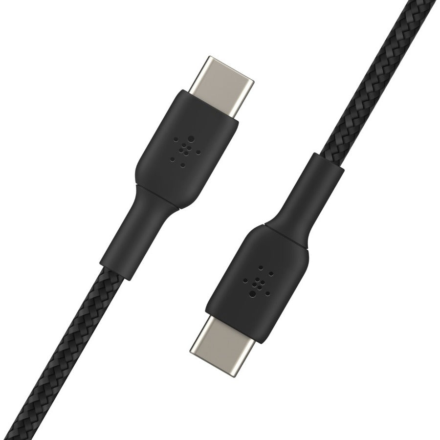 Alternate-Image3 Image for Belkin 60W USB-C to USB-C Cable - 480 Mbps - Nylon, Braided - M/M - 2m/6.6ft - Black