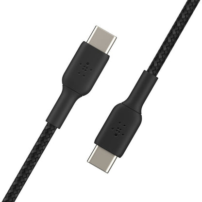 Alternate-Image3 Image for Belkin 60W USB-C to USB-C Cable - 480 Mbps - Nylon, Braided - M/M - 2m/6.6ft - Black