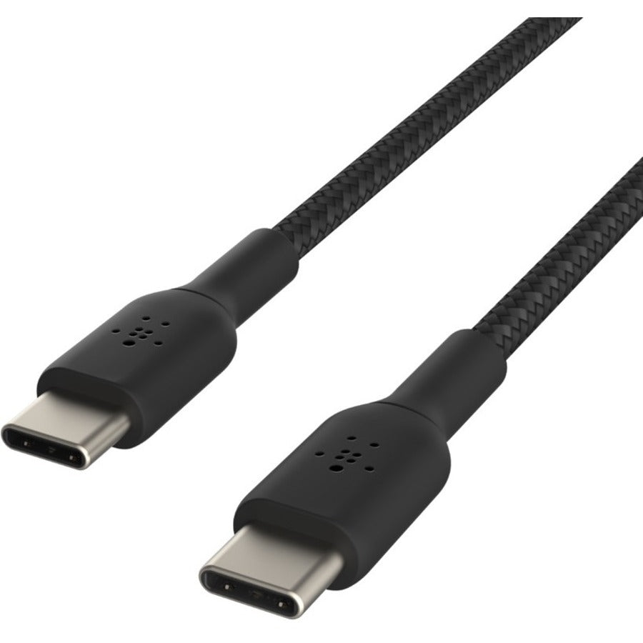 Alternate-Image4 Image for Belkin 60W USB-C to USB-C Cable - 480 Mbps - Nylon, Braided - M/M - 2m/6.6ft - Black