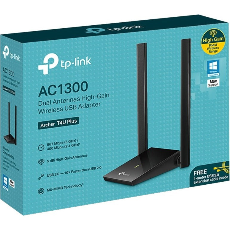 Alternate-Image2 Image for TP-Link Archer T4U Plus - IEEE 802.11ac Dual Band Wi-Fi Adapter for Desktop Computer/Notebook/Wireless Router