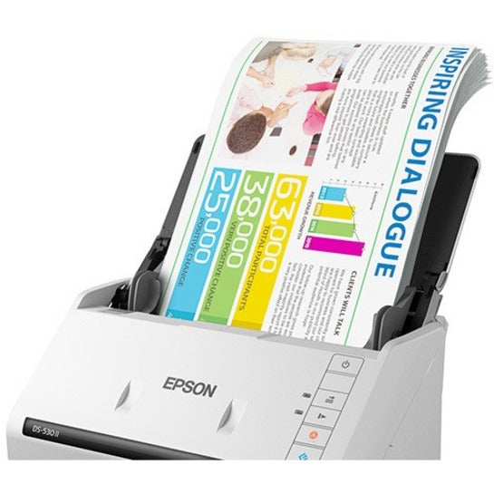 Alternate-Image1 Image for Epson DS-530 II Large Format ADF Scanner - 600 dpi Optical