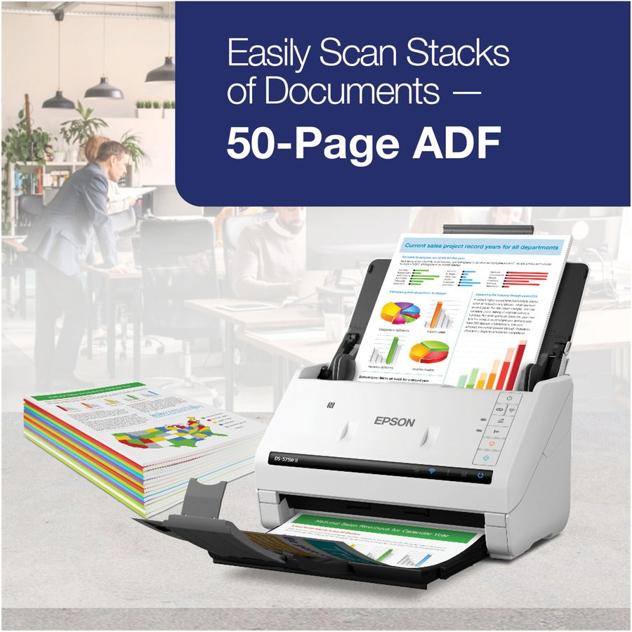 Alternate-Image3 Image for Epson DS-575W II Sheetfed Scanner - 600 x 600 dpi Optical