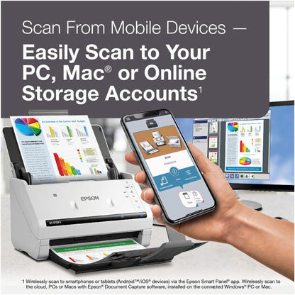 Alternate-Image2 Image for Epson DS-575W II Sheetfed Scanner - 600 x 600 dpi Optical