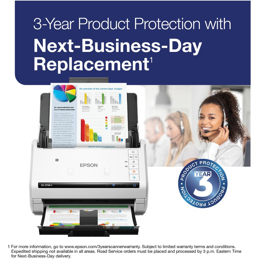 Alternate-Image5 Image for Epson DS-575W II Sheetfed Scanner - 600 x 600 dpi Optical
