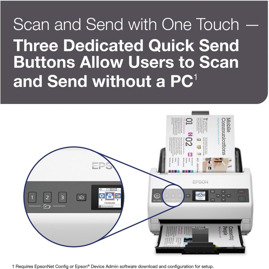 Alternate-Image2 Image for Epson DS-730N Sheetfed Scanner - 600 dpi Optical