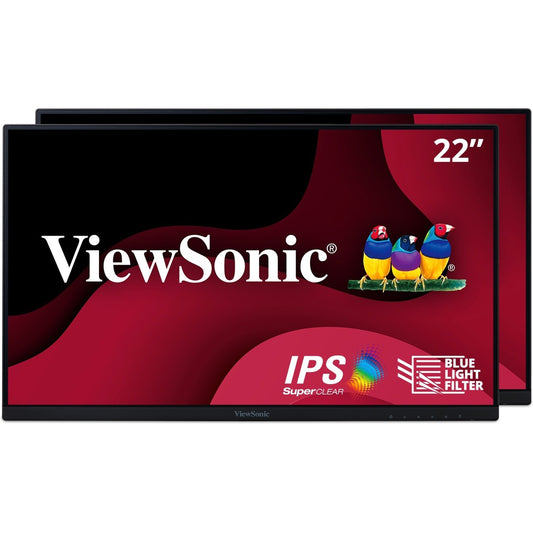 Main Image for ViewSonic VA2256-MHD_H2 22" 1080p IPS Dual Pack Head-Only Monitors with FreeSync, HDMI and VGA