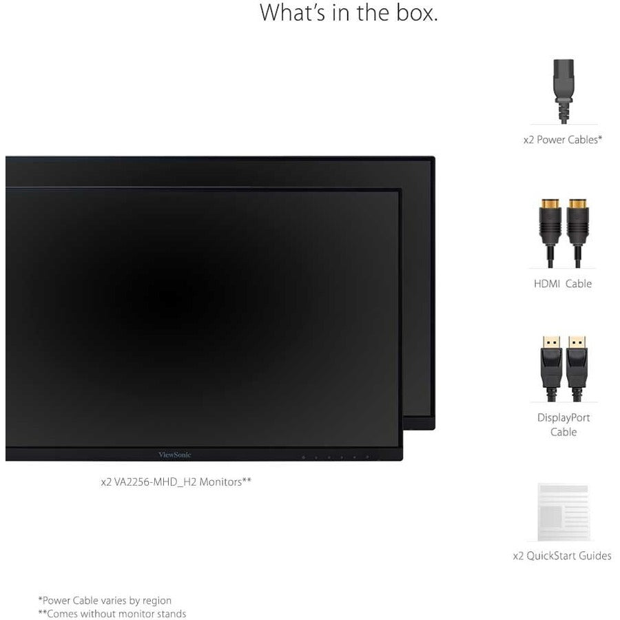 Alternate-Image9 Image for ViewSonic VA2256-MHD_H2 22" 1080p IPS Dual Pack Head-Only Monitors with FreeSync, HDMI and VGA