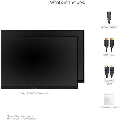 Alternate-Image9 Image for ViewSonic VA2256-MHD_H2 22" 1080p IPS Dual Pack Head-Only Monitors with FreeSync, HDMI and VGA