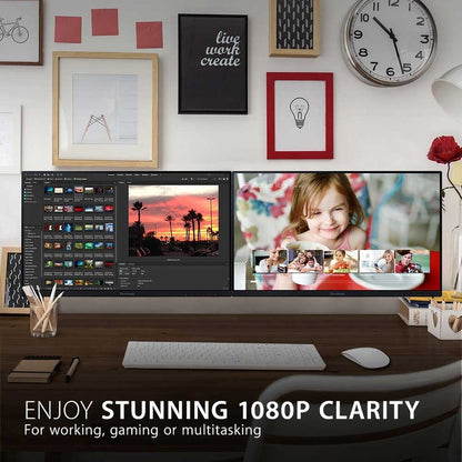 Alternate-Image2 Image for ViewSonic VA2256-MHD_H2 22" 1080p IPS Dual Pack Head-Only Monitors with FreeSync, HDMI and VGA