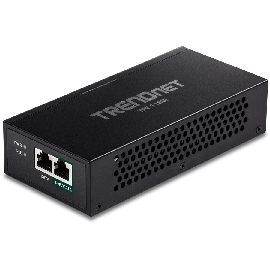 Alternate-Image6 Image for TRENDnet Gigabit PoE++ Injector, Convert A Non-PoE Port to A PoE++ Gigabit Port, PoE (15.4W), PoE+ (30W), Or PoE++ (95W), Up to 100m (328 ft), Integrated Power Supply, Black, TPE-119GI